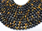 Blue / Yellow Tiger Eye, 10mm (10.3mm) Round-Gems: Round & Faceted-BeadBeyond