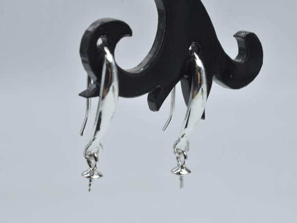 4pcs 925 Sterling Silver Ear Wires, Earring Hook, Fishhook, 10x20mm-Metal Findings & Charms-BeadBeyond