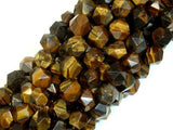 Tiger Eye, 8mm Star Cut Faceted Round-Gems: Round & Faceted-BeadBeyond