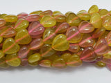 Jade - Yellow Pink 12mm Heart Beads-BeadBeyond