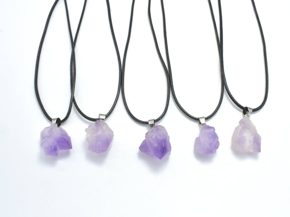 2 strands Raw Amethyst, Nugget pendant, Approx. (12-15)x(15-20)mm, Necklace-Gems:Assorted Shape-BeadBeyond