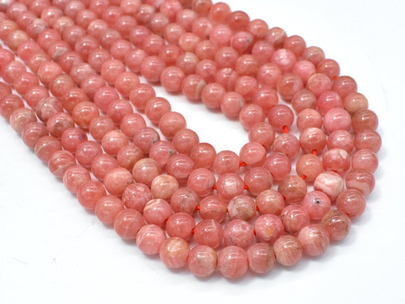 Rhodochrosite Beads, 5.8 mm Round Beads-Gems: Round & Faceted-BeadBeyond