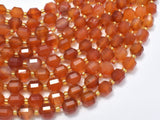 Carnelian Beads, 8mm Faceted Prism Double Point Cut-Gems: Round & Faceted-BeadBeyond