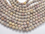 Matte Fossil Jasper Beads, 8mm Round Beads-Gems: Round & Faceted-BeadBeyond