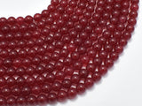 Jade Beads-Red, 6mm (6.3mm) Round Beads-Gems: Round & Faceted-BeadBeyond