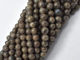 Chocolate Labradorite Beads, 6mm (6.4mm)-Gems: Round & Faceted-BeadBeyond
