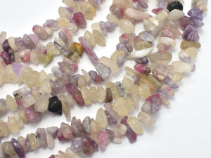 Pink Tourmaline, 7-10mm, Chips, 32 Inch-BeadBeyond