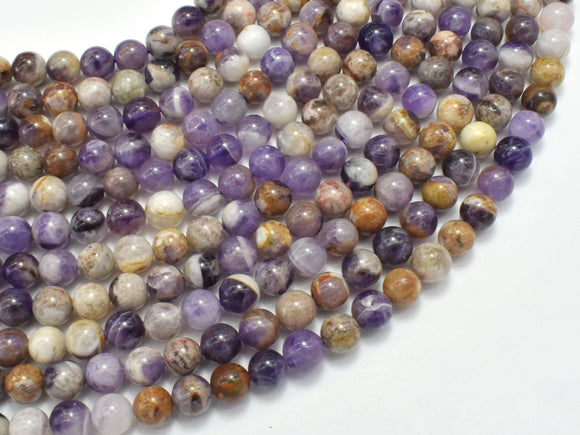 Chevron Amethyst Beads, 6mm Round-Gems: Round & Faceted-BeadBeyond
