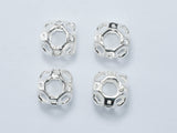 4pcs 925 Sterling Silver 7.5x7.5x6mm Filigree Square Spacer-BeadBeyond