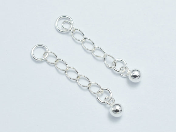 6pcs 925 Sterling Silver Extension Chain 25mm Long-BeadBeyond