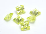 Cubic Zirconia Loose Gems-Faceted Square, 1piece-Cubic Zirconia-BeadBeyond