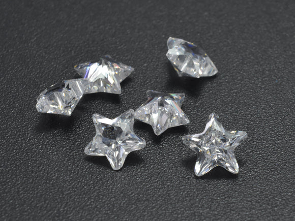Cubic Zirconia Loose Gems Faceted Star, 1piece – BeadBeyond