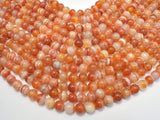 Natural Banded Agate, Striped Agate, 8mm (8.2mm)-Gems: Round & Faceted-BeadBeyond