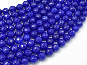 Jade Beads, Blue, 8mm (8.3mm) Faceted Round-Gems: Round & Faceted-BeadBeyond
