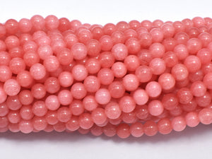 Malaysia Jade - Peach Pink, 4mm (4.5mm), Round-BeadBeyond