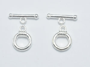 1set 925 Sterling Silver Toggle Clasps-Metal Findings & Charms-BeadBeyond