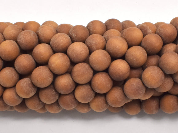 Matte Sandalwood Beads, 8mm (8.2mm) Round-BeadBeyond