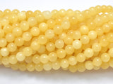 Yellow Jade Beads, Round, 6mm, 15 Inch-BeadBeyond