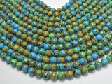 Turquoise Howlite-Blue & Green, 8mm Round Beads-Gems: Round & Faceted-BeadBeyond
