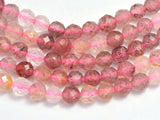 Strawberry Quartz 4mm Micro Faceted Round-BeadBeyond