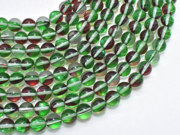 Mystic Aura Quartz-Red, Green, 8mm, Round, 14.5 Inch-BeadBeyond