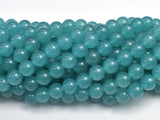 Jade Beads, Teal, 8mm Round Beads-Gems: Round & Faceted-BeadBeyond