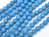 Howlite Turquoise Beads, Blue, 8mm Round Beads-Gems: Round & Faceted-BeadBeyond