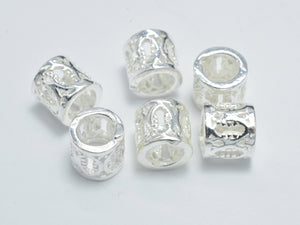 4pcs 925 Sterling Silver Beads, 5x4.8mm Tube Bead-Metal Findings & Charms-BeadBeyond