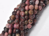 Rhodonite, 4mm Faceted Coin-Gems:Oval,Rectangle,Coin-BeadBeyond