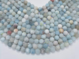 Matte Aquamarine Beads, 10mm Round Beads-Gems: Round & Faceted-BeadBeyond