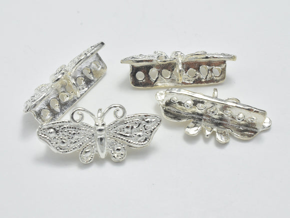 1pc 925 Sterling Silver Butterfly Connector, 20x10mm Butterfly, 6 Hole Flower connector-Metal Findings & Charms-BeadBeyond