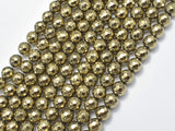 Hematite-Light Gold, Pyrite Color, 8mm Faceted Round-Gems: Round & Faceted-BeadBeyond