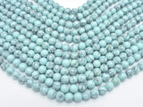 Turquoise Howlite-Light Blue, 8mm Round-Gems: Round & Faceted-BeadBeyond