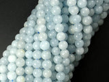 Genuine Aquamarine Beads, 7mm Round Beads-Gems: Round & Faceted-BeadBeyond