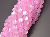 Matte Mystic Aura Quartz-Pink, 6mm (6.5mm) Round-Gems: Round & Faceted-BeadBeyond