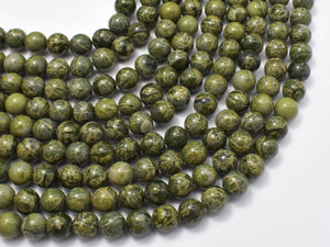 Alligator Skin Jasper Beads, Green Brecciated Jasper, Round, 6mm-Gems: Round & Faceted-BeadBeyond