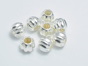 10pcs 925 Sterling Silver Beads, 5mm Round Beads-Metal Findings & Charms-BeadBeyond