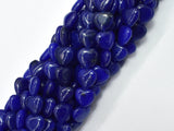 Jade - Blue 12mm Heart Beads, 15 Inch-BeadBeyond