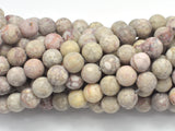 Matte Fossil Jasper Beads, 8mm Round Beads-Gems: Round & Faceted-BeadBeyond