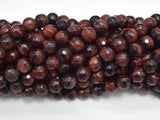 Red Tiger Eye, Faceted Round, 8mm Beads-BeadBeyond