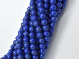 Lapis Blue Turquoise Howlite, 6mm (6.3mm)-Gems: Round & Faceted-BeadBeyond