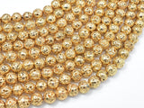 Lava-Gold Plated, 8mm (8.5mm) Round-Gems: Round & Faceted-BeadBeyond
