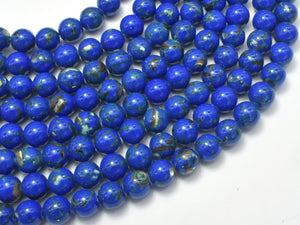 Shell Turquoise Howlite-Dark Blue, 6mm (6.5mm)-BeadBeyond