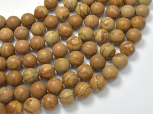 Wood Jasper Beads, Round, 10mm, 15.5 Inch-BeadBeyond