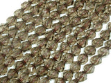 Smoky Quartz Beads, 8mm Star Cut Faceted Round Beads-Gems: Round & Faceted-BeadBeyond