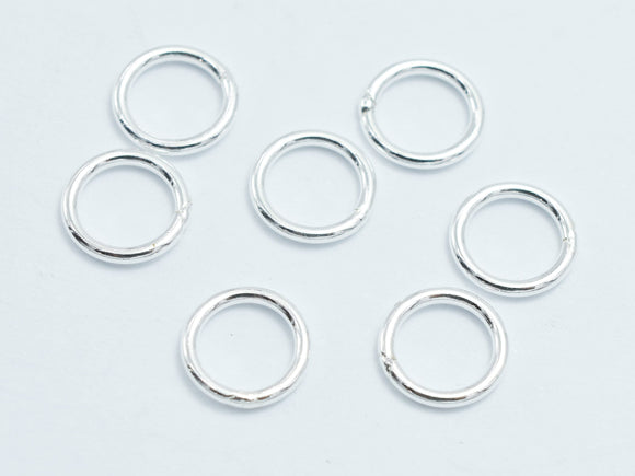 20pcs 925 Sterling Silver Closed Jump Ring, 6mm, 0.8mm-BeadBeyond