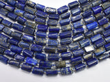 Natural Lapis Lazuli 6x10mm Faceted Tube-BeadBeyond