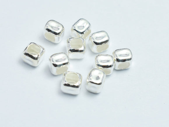 20pcs 925 Sterling Silver 3x2.8mm Cube Beads-BeadBeyond