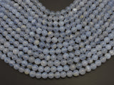 Blue Chalcedony , Blue Lace Agate8mm Round-BeadBeyond