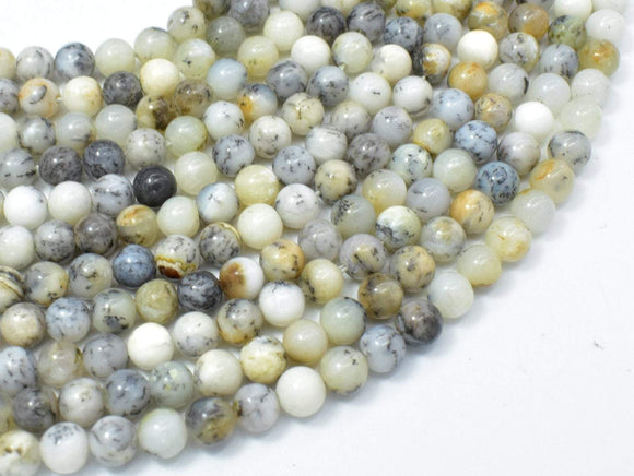 Dendritic Opal Beads, Moss Opal, 6mm (6.3mm) Round-Gems: Round & Faceted-BeadBeyond